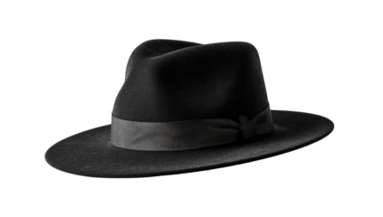 Black fedora hat, dark background (1)