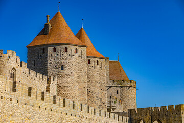 Fototapeta premium Cité médiévale de Carcassonne, Département de l’Aude, Occitanie, France, Europe