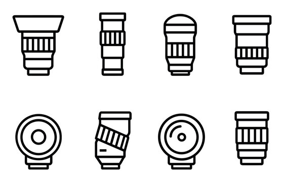 Fototapeta Minimalist Lens Icons