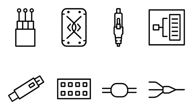 Fiber Optic Equipment Icons