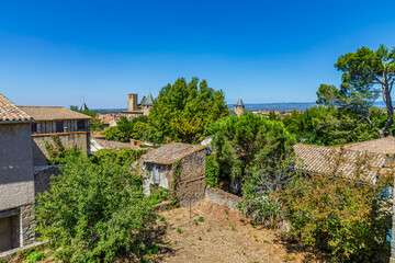 Fototapeta premium Cité médiévale de Carcassonne, Département de l’Aude, Occitanie, France, Europe