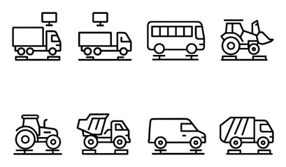 Vehicle Weighing Icons