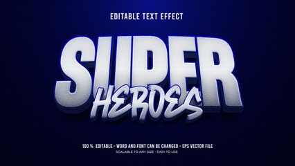 super heroes editable text effect
