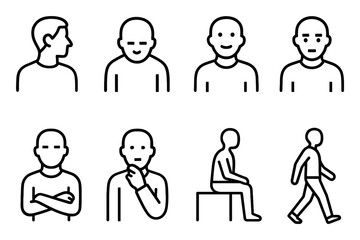 Minimalist Portrait Icon Grid