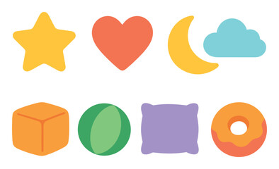 Colorful Plush Icon Set