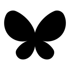 Butterfly Silhouette – Simple Black Vector Illustration