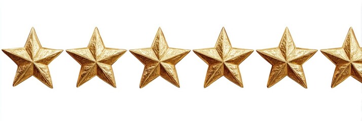 Obraz premium Gold stars arranged in a horizontal line (1)