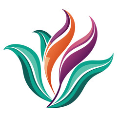 Naklejka premium abstract flower logo