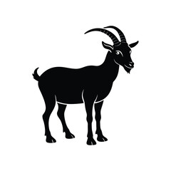 Goat isolated on white background vector illustration