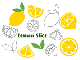 vector illustrations of lemons and leaves for banners, cards, flyers, social media wallpapers, etc.