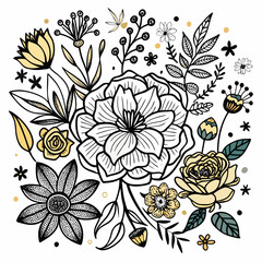 seamless pattern with flowers
