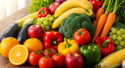 A colorful assortment of fruits and vegetables