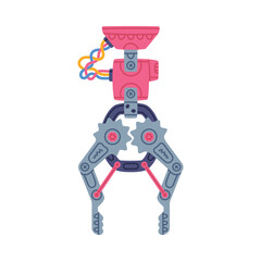 Mechanical Grip and Grabbing Machine Robotic Tool Vector Illustration