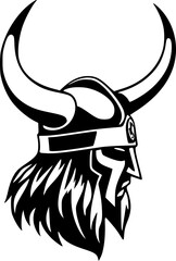 Viking warrior helmet with horns icon