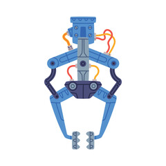 Mechanical Grip and Grabbing Machine Robotic Tool Vector Illustration