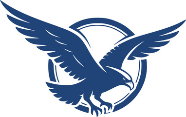 Fototapeta premium Eagle airline logo vector illustration aviation symbol bird emblem travel brand icon