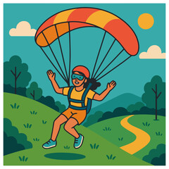 Paragliding adventure in the hills