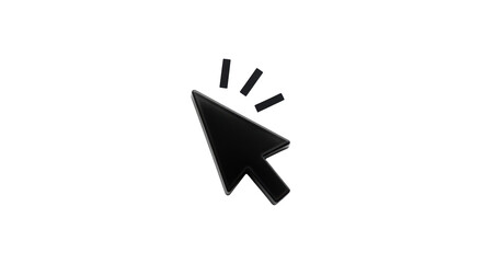 Isolated Cursor Pointer Click Symbol. Clicking icon button with arrow for website, app design