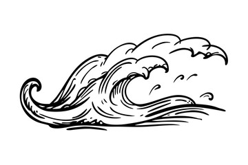 Ocean sea waves splash.