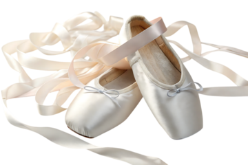 ballet pointe shoes with ribbons style
