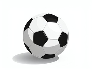 Fototapeta premium Classic black and white soccer ball design.