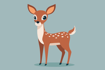 Fototapeta premium Cute vector illustration of a deer with cartoon style