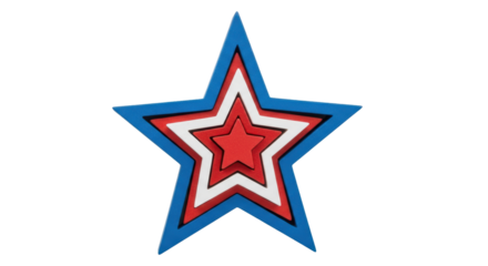 Isolated Patriotic Star