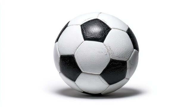Soccer ball, black and white, worn
