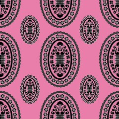 seamless pattern with paisley ornament