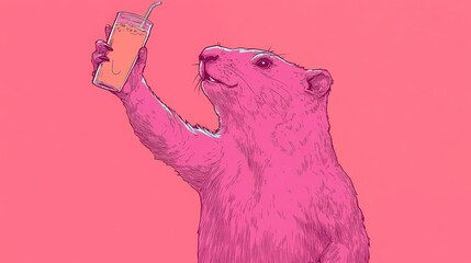 Pink Prairie Dog with Juice