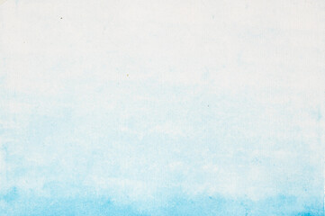 Delicate blue watercolor gradient fading from white creates a soft and subtle background