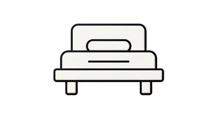 Isolated Bed Frame Icon