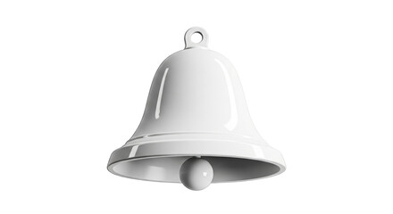 Isolated White Bell, 3D Render
