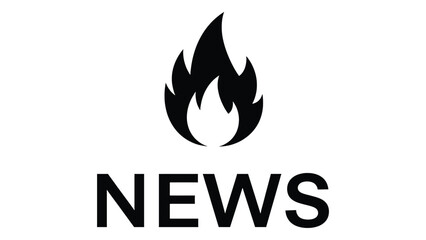 News icon isolated on white background for current events and information