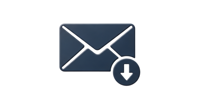 Isolated Mail Download Icon