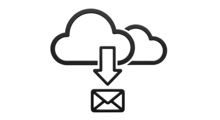 Isolated Cloud Download Symbol