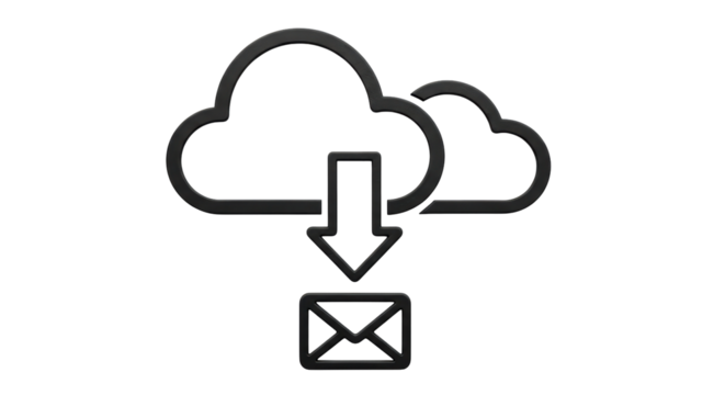 Isolated Cloud Download Symbol