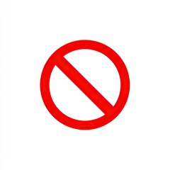 Red circular prohibition sign