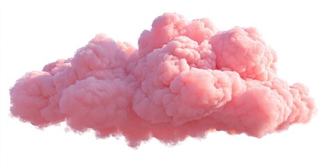 Pink fluffy cloud graphic