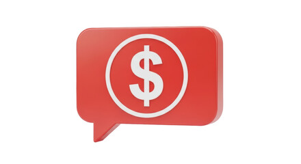 Isolated Dollar Sign Speech Bubble