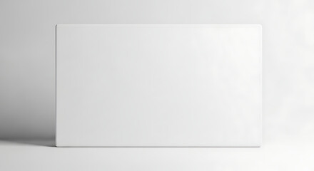 White Rectangular Object with Rounded Corners on Minimalist Background