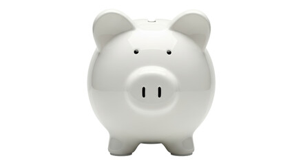 Isolated White Piggy Bank