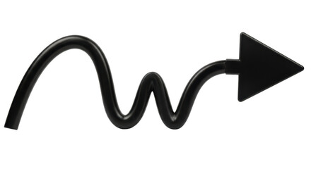 Isolated Wavy Arrow