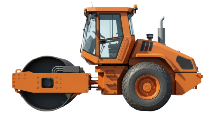 Isolated Road Roller