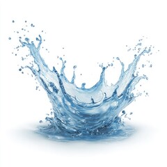 A dynamic water splash against a white background (1)
