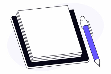 notebook and pen
