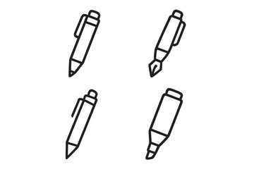 Snowflakes thin icons collection. Editable stroke winter vector set featuring delicate snowflake shapes for web design, books, greeting cards, app graphics. Transparent background, ordered pack.