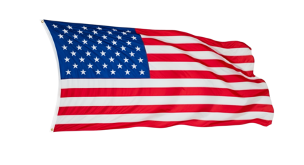 American flag waving isolated PNG with Transparent Background