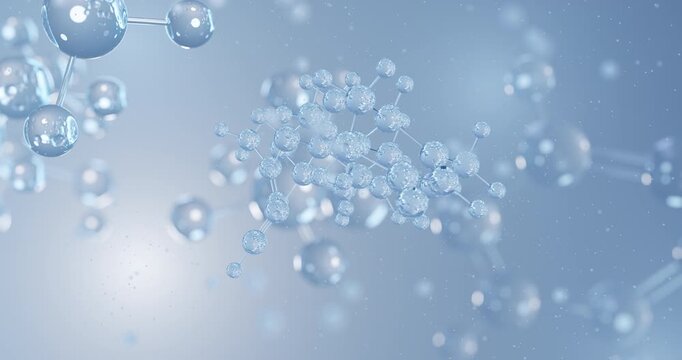 Norethisterone acetate rotating 3D model of synthetic progestin, seamless looped video
