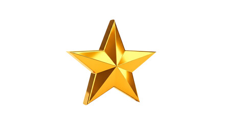 Obraz premium Shiny golden star for decoration isolated PNG with Transparent Background